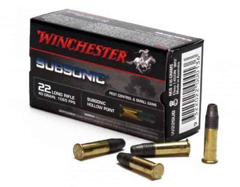 Winchester .22LR 40gr HP (Subsonic)